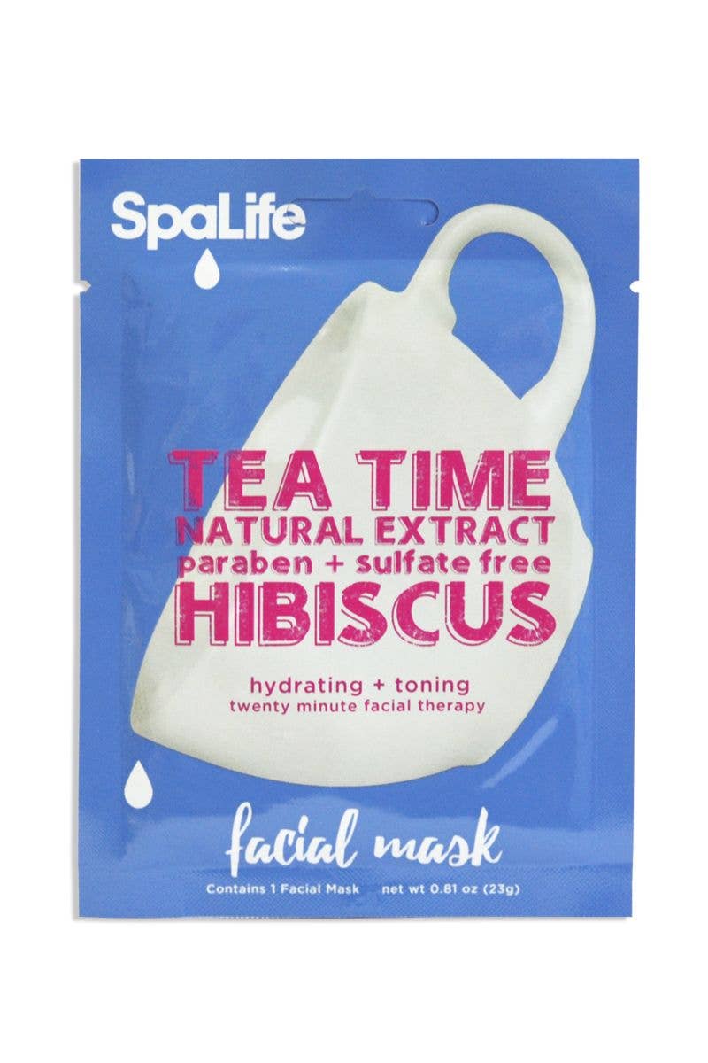 Tea Time Natural Extract Hibiscus Facial Mask - Raspberry Moon Shop